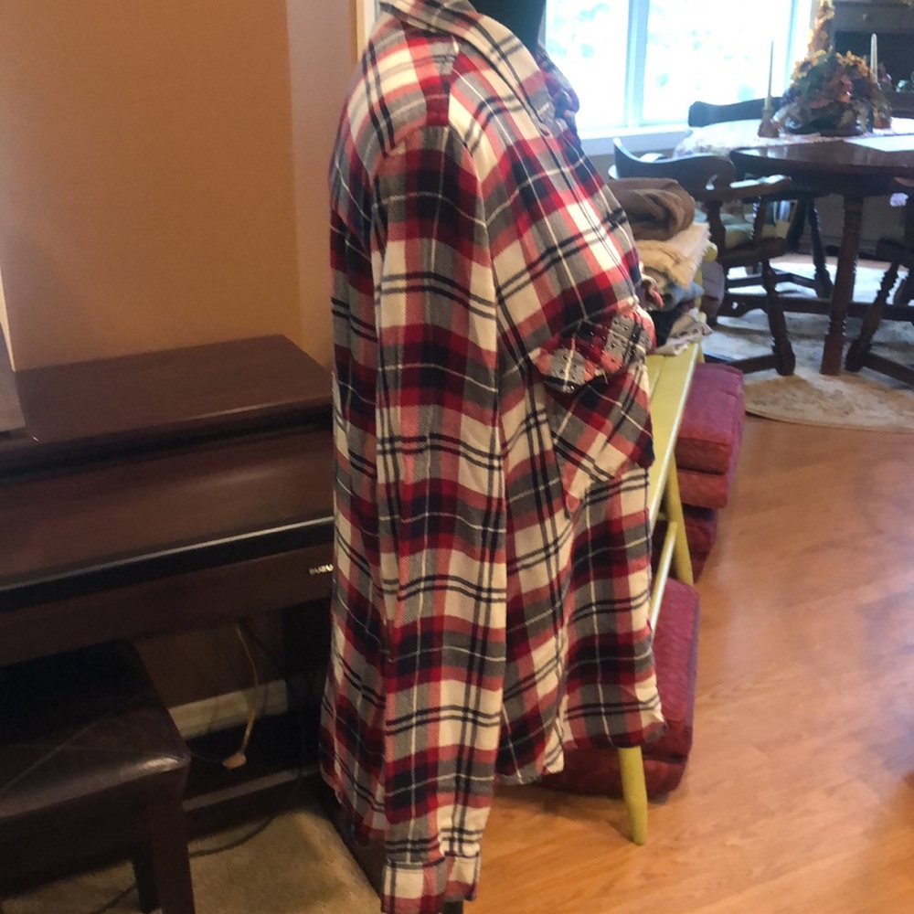 Zara Basic Plaid Button Front Shirt - image 2